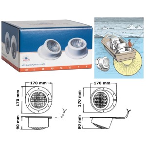 Faro da plancetta 24V 50W Inclinato Base 170mm OS1325624-18%