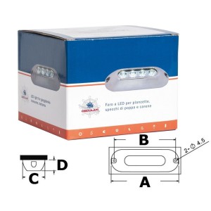 Underwater spotlight 4 blue LEDs 12/24V 4x3W 260 Lm OS1328101