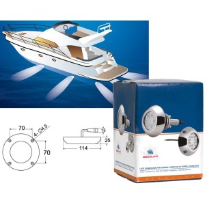 Underwater 6 LED light Blue 12/24V 6x3W 400Lm OS1329501