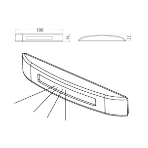 Luce cortesia a LED 12/24V 0,3W Blu OS1342712-18%