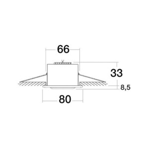 Plafoniera Merope alogena 12V 20W Luce Bianca OS1343601-0%