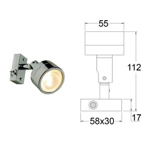 Faretto a LED Laguna 12/24V 3W Bianca 3000K OS1343921-18%
