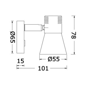 Dimming LED Spotlight 10/30V 3W White light 3000K OS1343956