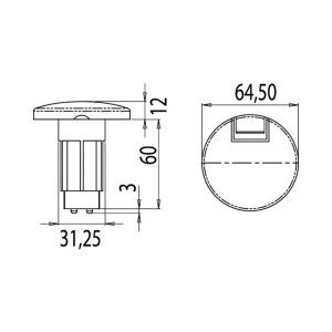 Base for extractable light poles OS1344001/03 OS1344010