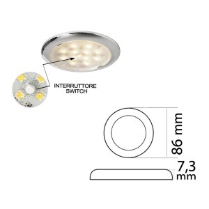 Procion LED ceiling light 12/24V 2,6W White light 3000K with switch OS1344226
