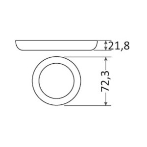 ARUBA reduced recess mount LED ceiling light 12/24V 3W White light 3000K OS1344401