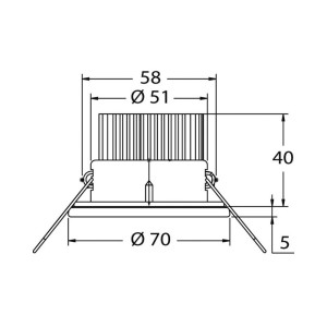 Atria LED ceiling light 12/24V 2,4W White light 3000K OS1344701