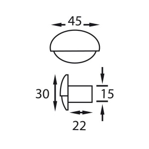 Luce di cortesia LED Steeplight 12V 0,15W Bianca 3000K OS1388701-0%