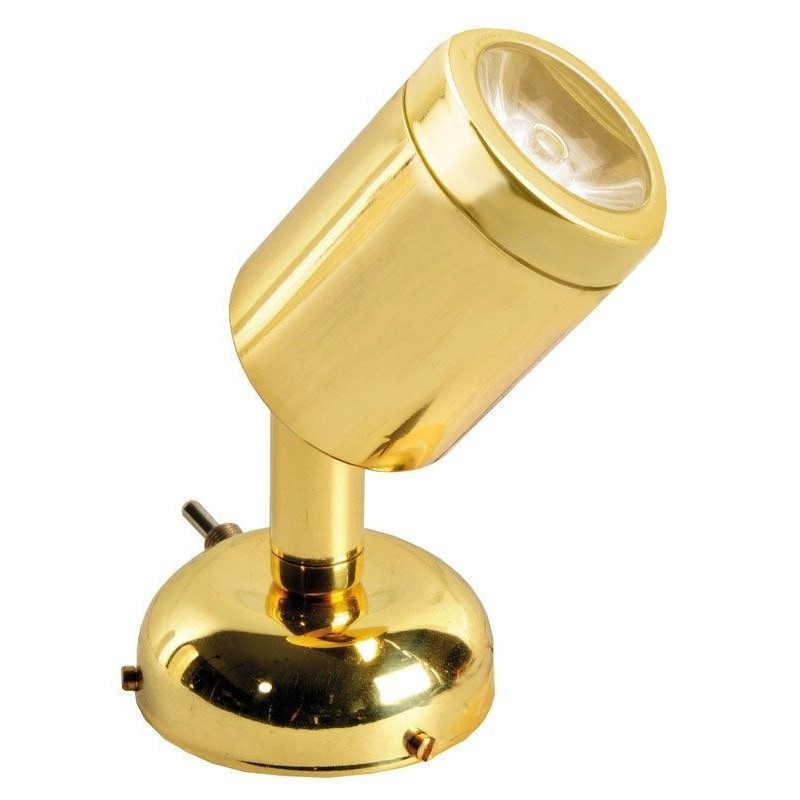 Faretto LED 12V 3W 85Lm 2900-3200K 1LED HD Angolo 24° in Ottone Lucido OS1390402-18%