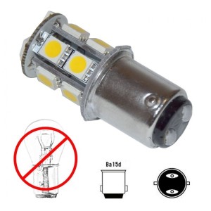 Lampadina LED BA15D 12/24V 2W 140Lm 2700K Bianca Calda OS1444311-18%