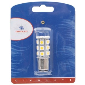 Lampadina BA15D LED 12/24V 3,6W 264Lm 2700K Bianca Calda OS1444312-18%