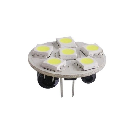 Lampadina 12/24V 1,2W 2700K 6LED G4 24mm attacco posteriore OS1445006-18%