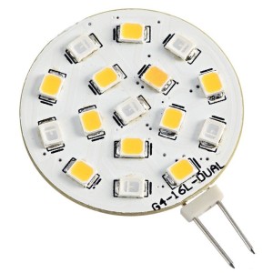 Lampadina G4 16 LED colore Bianco/Rosso 12V 1,6/0,7W 3000K OS1445033-18%