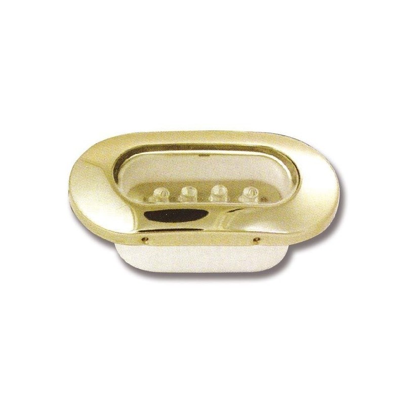 Luce a LED da Interno in Acciaio Inox Lente in Plastica 12V Luce Blu TRL4475027-20%