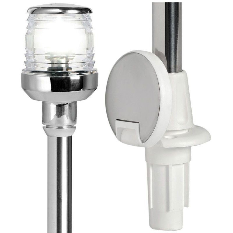 360° Stainless steel removable Pull-out light pole 100cm Inox lantern OS1116301