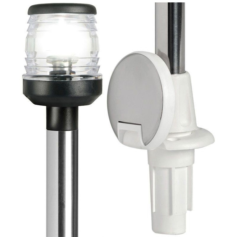 360° Stainless steel removable Pull-out light pole 100cm Black lantern OS1116300