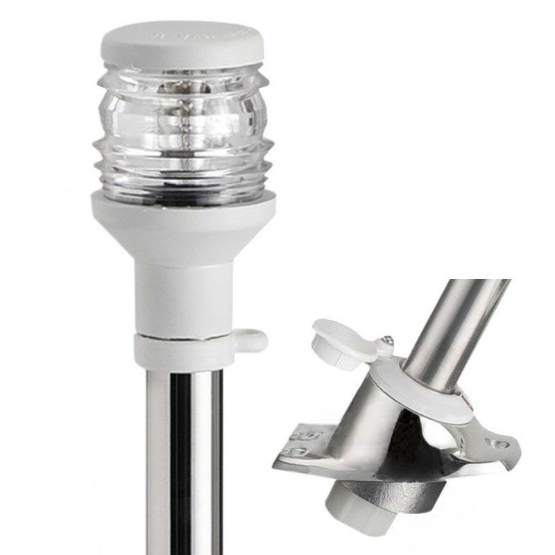 360° Stainless steel removable Pull-out light pole 60cm White lantern OS1116102