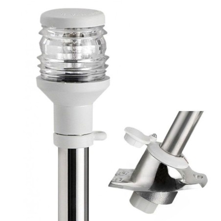 Asta luminosa Inox a 360° Estraibile 60cm Fanale bianco OS1116102-18%