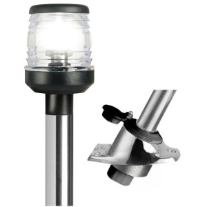 Asta Luminosa Estraibile in acciaio inox a 360° 60cm con base a scatto nero OS1116000-18%