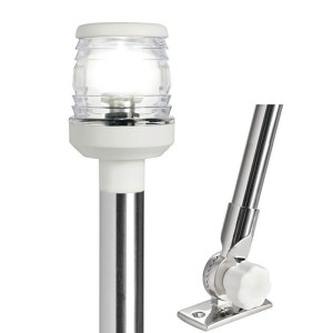 Stainless steel folding masthead light with 360° light 60cm OS1113002