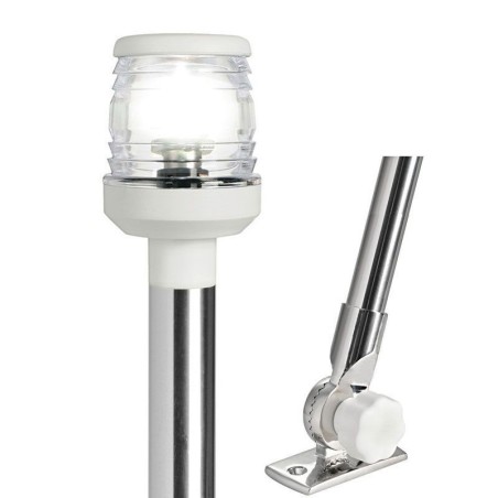 Asta in acc.inox con fanalino 360° Abbattibile 60cm OS1113002-18%