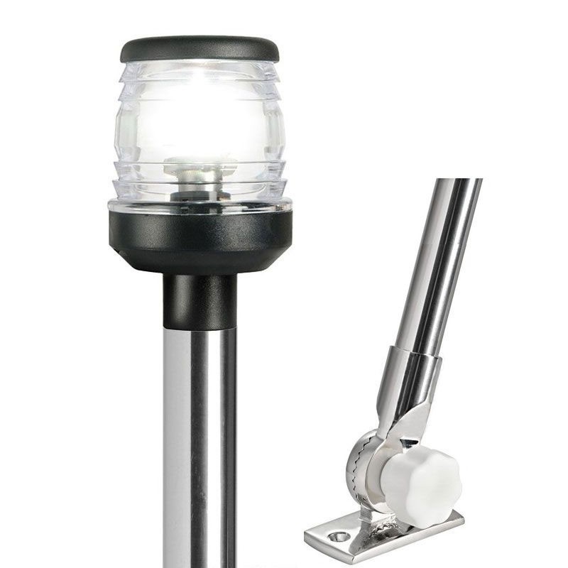 Asta in acc.inox con fanalino 360° Abbattibile 60cm OS1113000-18%