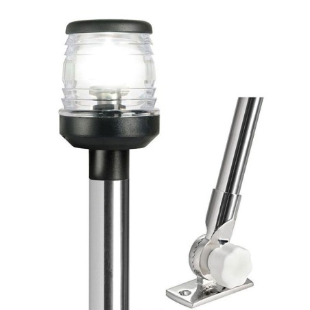 Asta in acc.inox con fanalino 360° Abbattibile 60cm OS1113000-18%