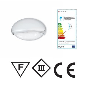 Quick Luci LED di Cortesia EYELID 0.5W 10-30V in Plastica e Bianco 9010 Q25200001BL-25%