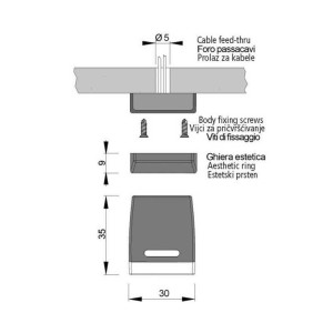 Luce di cortesia Eletra R 10-30V a 2x0,48W LED 4000K MT2146667-10%