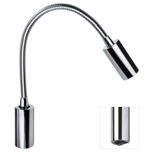 Quick AUDREY WALL S2 1.5W 10-30V Polished Aluminum Reading Light Switch Q25400026BIN