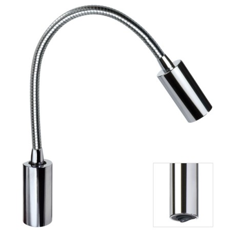 Quick AUDREY WALL S2 1.5W 10-30V Polished Aluminum Reading Light Switch Q25400026BIN