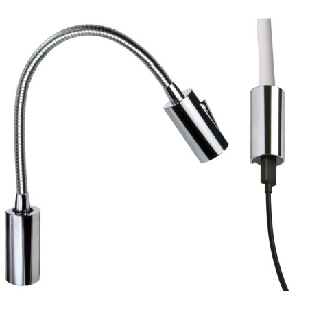 Quick Luce AUDREY WALL USB 1.5W Alluminio Cromato con Switch 10-30V B.Caldo Q25400025BIC-25%