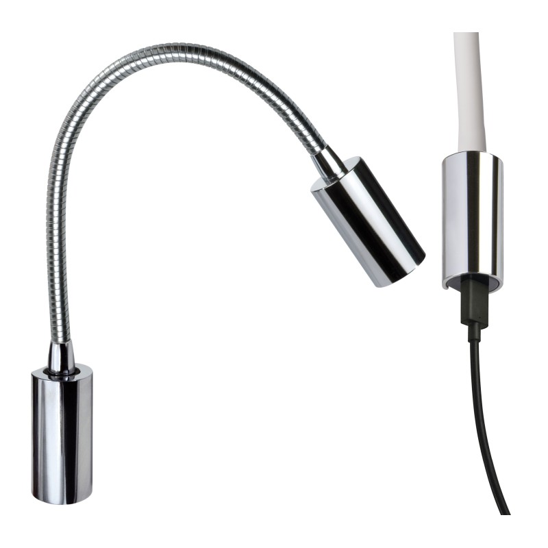 Quick Luce AUDREY WALL USB NS 1.5W Alluminio Cromato 10-30V IP40 B.Naturale Q25400024BIN-25%