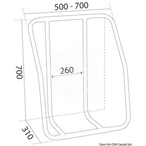 Porta Zattere da Diporto per Varo Rapido Fissaggio Verticale a parete o su pulpito OS2270001-18%