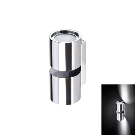 Quick Applique LED Alluminio TB TWINS 6+6W con 2 POWER LED IP40 B.Naturale Q26002420BIN-25%