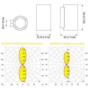 Quick TB 316 Tower 6+6W IP65 Stainless steel Fixed Wall Light 2 POWER LED Q26002418BIC