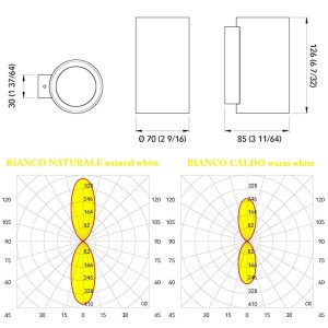 Quick TB 316 Tower 4+4W IP65 Stainless steel Fixed Wall Light 2 POWER LED Q26002417BIC