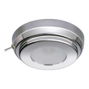 Quick TIM CS 2W 10-30V Polished Stainless Steel LED Ceiling Light with Switch Q27002423BIN