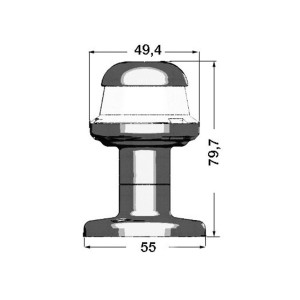 Fanale a LED testa d'albero 80mm 360 gradi bianca Corpo Bianco N52025129520B-18%