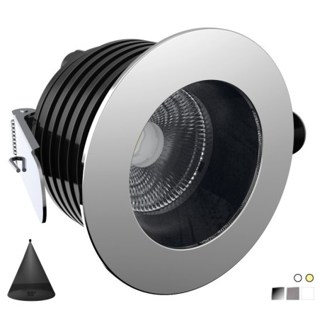 Quick PALLADIO R90 55° 10W 755-810lm IP66 DL90 Anti-glare LED Downlight Q25300034BICL
