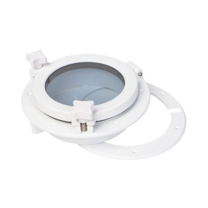 Circular opening white nylon portlight 320 mm OS1975003BI