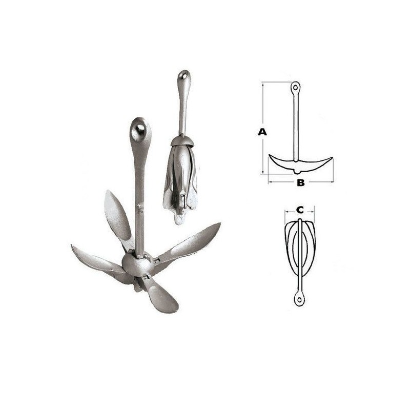 Ancora ad ombrello in acciaio zincato a caldo 2,5 kg N10701710001-10%