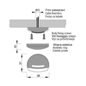 Eletra T 10-30V 2x0,48W LED Courtesy light 4000K Blue LED MT2146665