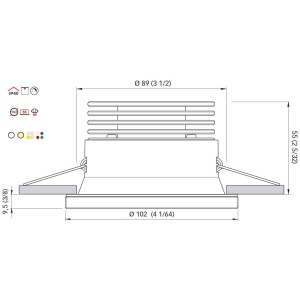 Quick Faretto LED ad Incasso ZEUS HP 7W 10-30V IP40 in Vetro 9.5mm Q25300012RGBW-25%