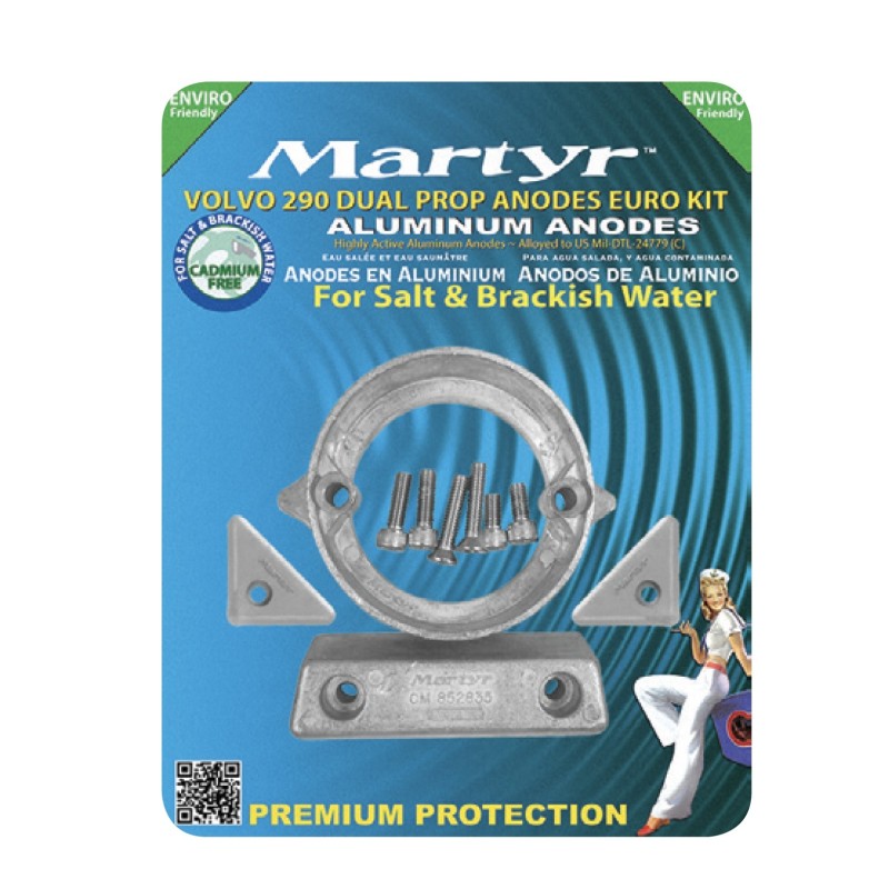 Kit Anodi di Alluminio per motori Volvo Penta 290DP Martyr CMPCM290DPEUKITA-10%