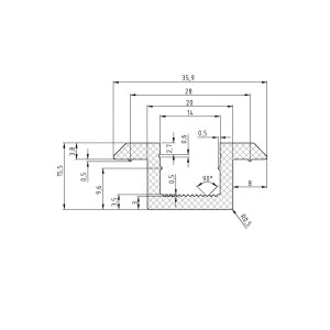 Kit 100pz Megafix Morsetti centrali in Alluminio 36x70mm per fissaggio pannelli N52331500076-0%