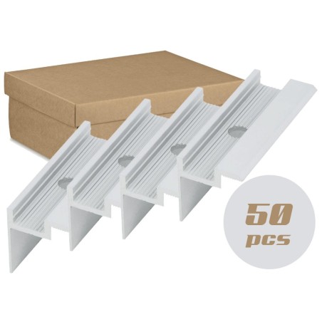 Kit 50pz Megafix Morsetti terminali in Alluminio 35x70mm per fissaggio pannelli N52331500075-0%