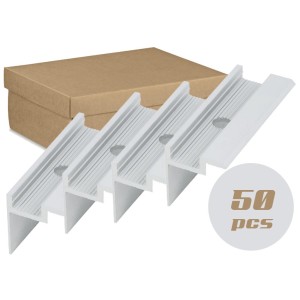 Kit 50pz Megafix Morsetti terminali in Alluminio 40x70mm per fissaggio pannelli N52331500074-0%