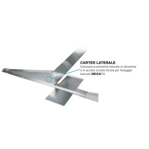 Megafix Carenatura antivento laterale forata per fissaggio pannelli N52331500062-25%