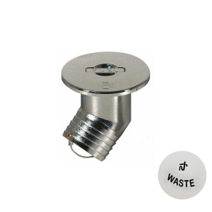 Tappo Imbarco Lift-Up Waste Inox a 45° Collo Ø38mm Flangia Ø82mm MT4043279-10%